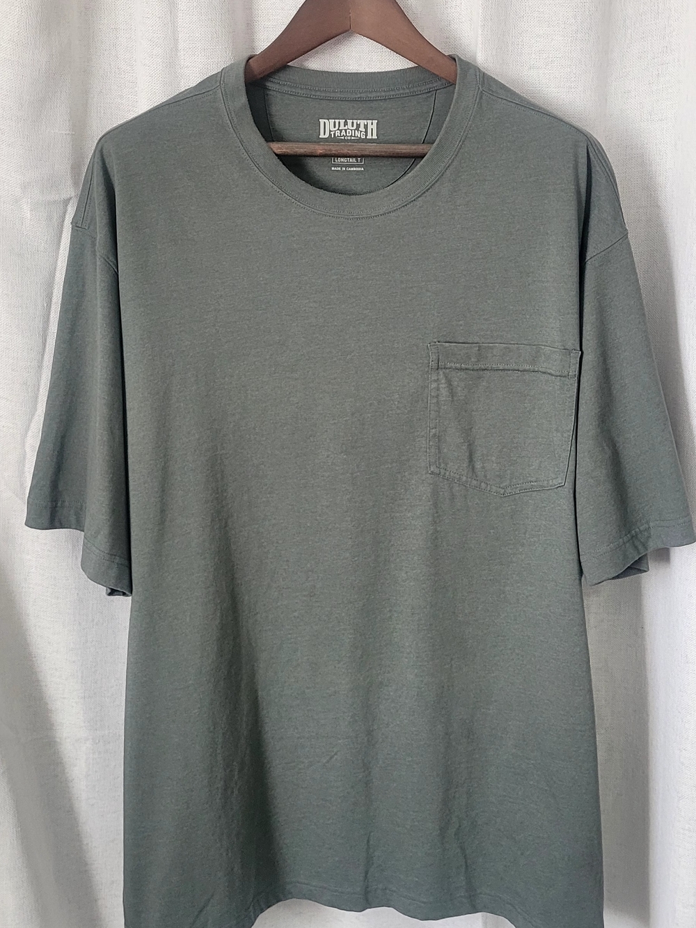 Duluth Trading Co Men's Short-Sleeve Pocket Tee — Sage Green